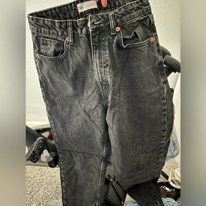 Zara Straight Leg High Waist Jeans